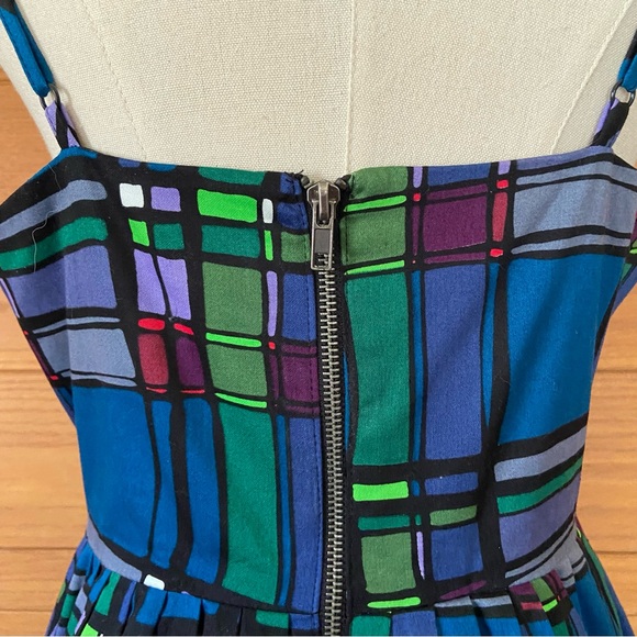 Y2K Charlotte Russe abstract grid pattern bubble hem mini dress - Picture 5 of 6